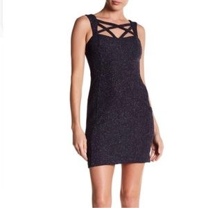 Eliza J Sparkly Criss-Cross Straps Cocktail Dress NWT size 4